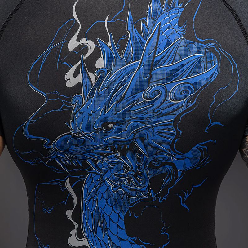 Férfi rashguard Venum Thunder Dragon black/royal blue 5
