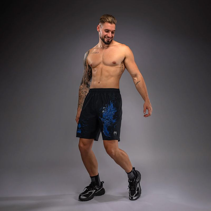 Férfi edző rövidnadrág Venum Thunder Dragon Training Black/Royal Blue 2