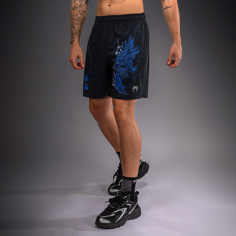 Férfi edző rövidnadrág Venum Thunder Dragon Training Black/Royal Blue 5