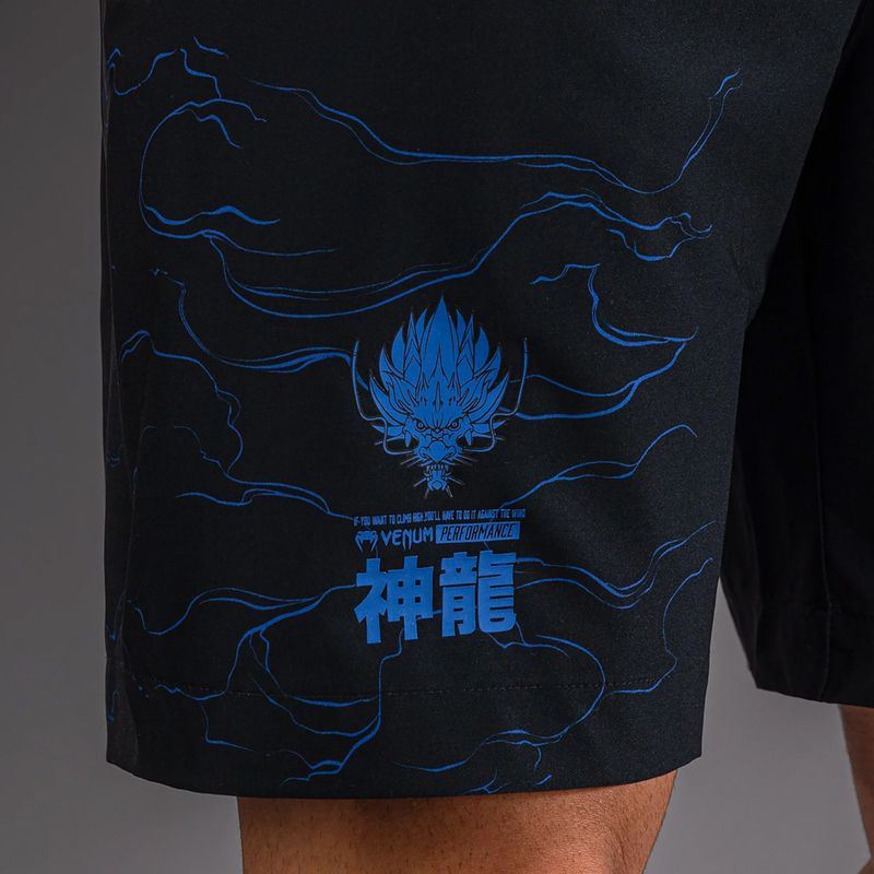 Férfi edző rövidnadrág Venum Thunder Dragon Training Black/Royal Blue 7