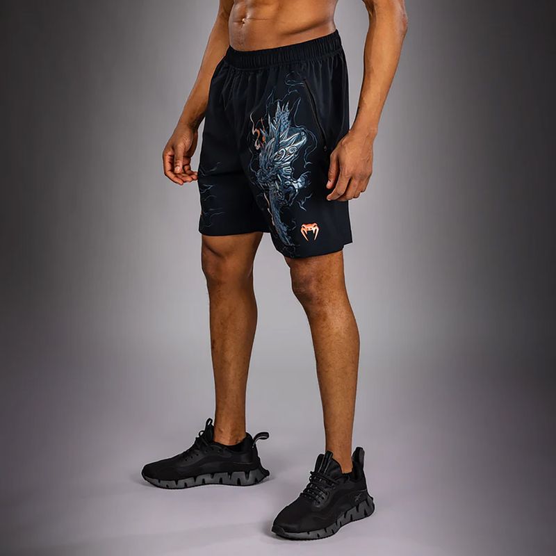 Férfi edző rövidnadrág Venum Thunder Dragon Training Black/Grey/Copper 4