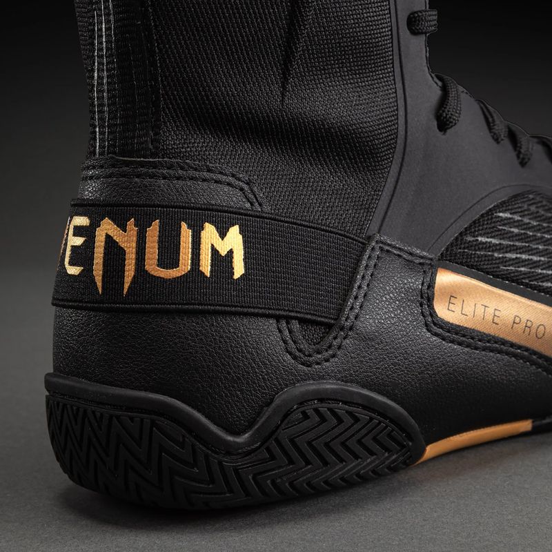 Boxcipő Venum Elite Neo Boxing black/gold 5