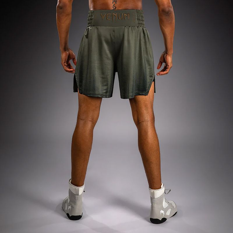 Férfi boksznadrág Venum Stealth Boxing Khaki/Dark Green 3