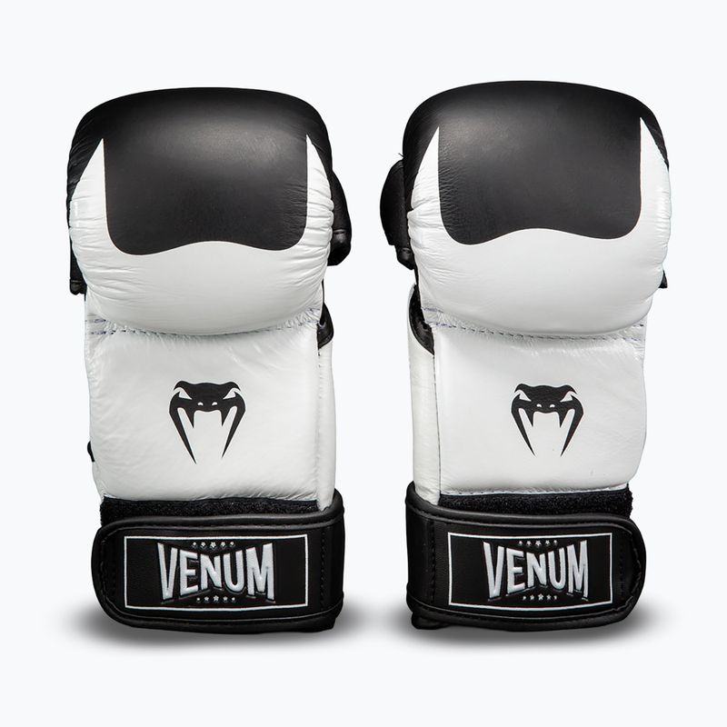 MMA kesztyűk Venum Attack 2.0 Sparring Leather black/white 2