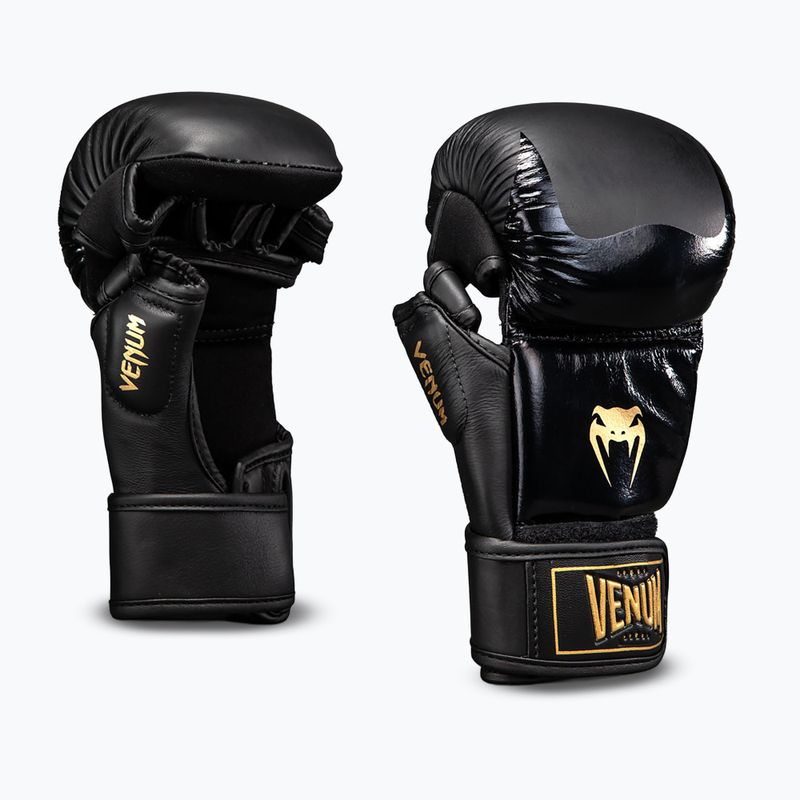 MMA kesztyűk Venum Attack 2.0 Sparring Leather black/gold 2