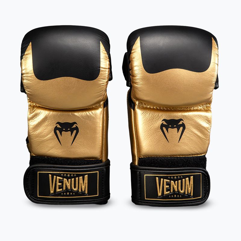 MMA kesztyűk Venum Attack 2.0 Sparring Leather gold/black 2