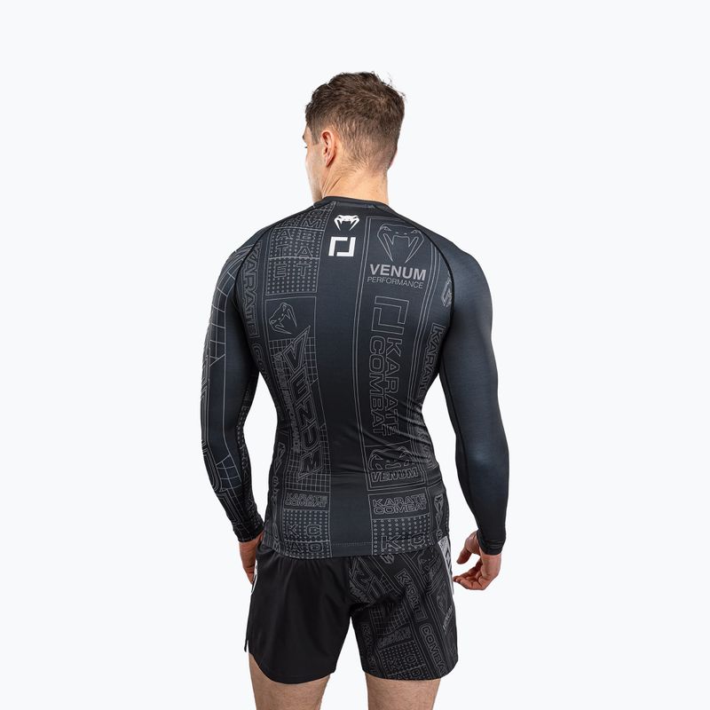 Férfi hosszú ujjú rashguard Venum Karate Combat black/grey 2