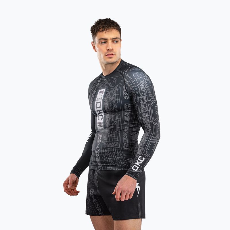 Férfi hosszú ujjú rashguard Venum Karate Combat black/grey 4