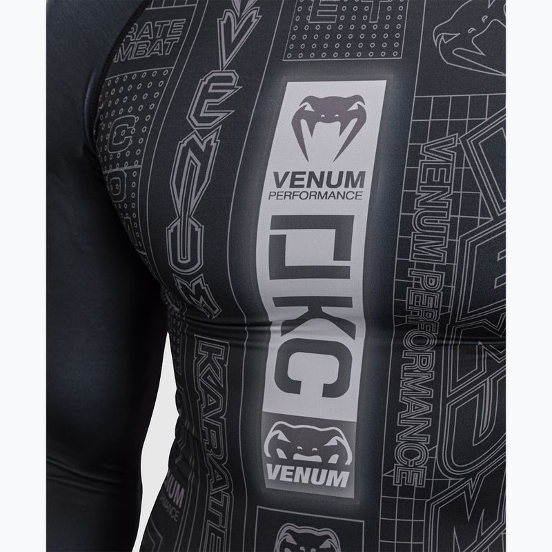 Férfi hosszú ujjú rashguard Venum Karate Combat black/grey 5