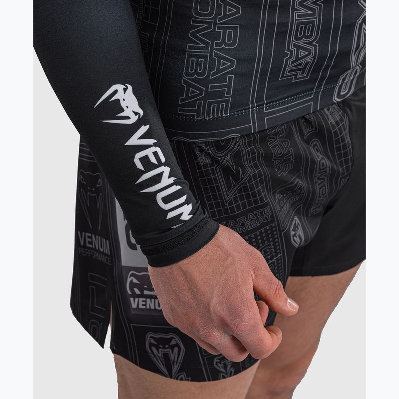 Férfi hosszú ujjú rashguard Venum Karate Combat black/grey 7