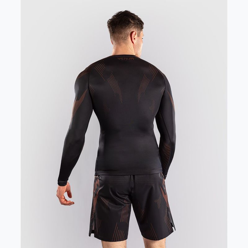 Férfi hosszú ujjú rashguard Venum No-Gi 6.0 Rashguard black/brown 3