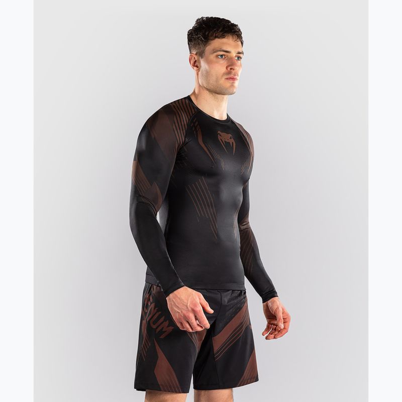 Férfi hosszú ujjú rashguard Venum No-Gi 6.0 Rashguard black/brown 5