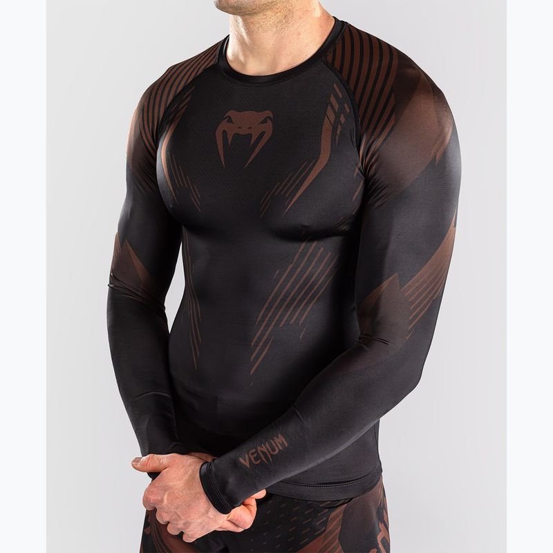 Férfi hosszú ujjú rashguard Venum No-Gi 6.0 Rashguard black/brown 6