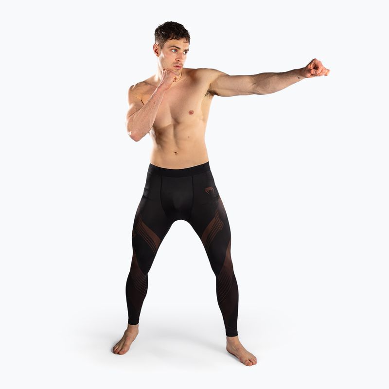 Férfi edzőleggingsek Venum No-Gi 6.0 Spats Black/Brown 2