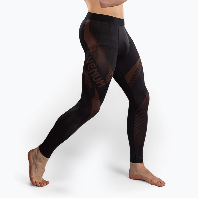 Férfi edzőleggingsek Venum No-Gi 6.0 Spats Black/Brown 4