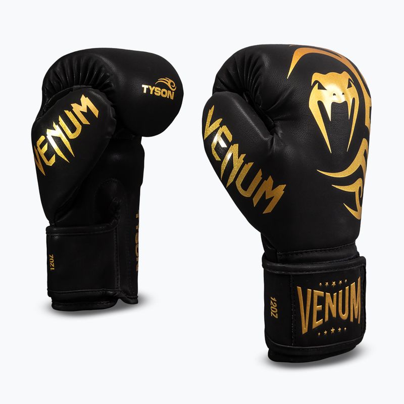 Bokszkesztyűk Venum Mike Tyson Replica Boxing black/gold 2
