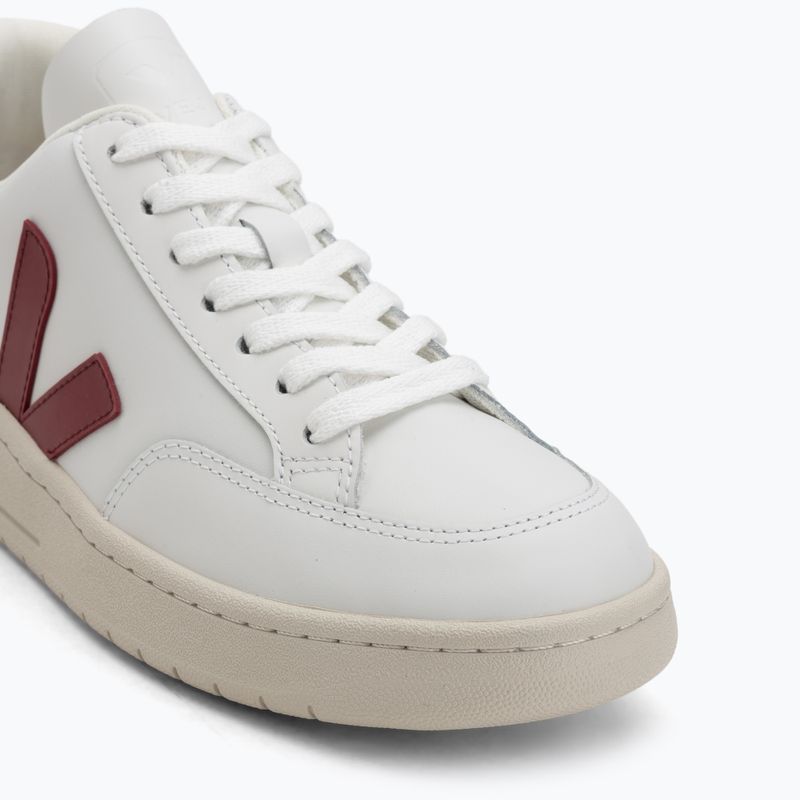 Női cipő VEJA V-12 Leather white/marsala/nautical 7