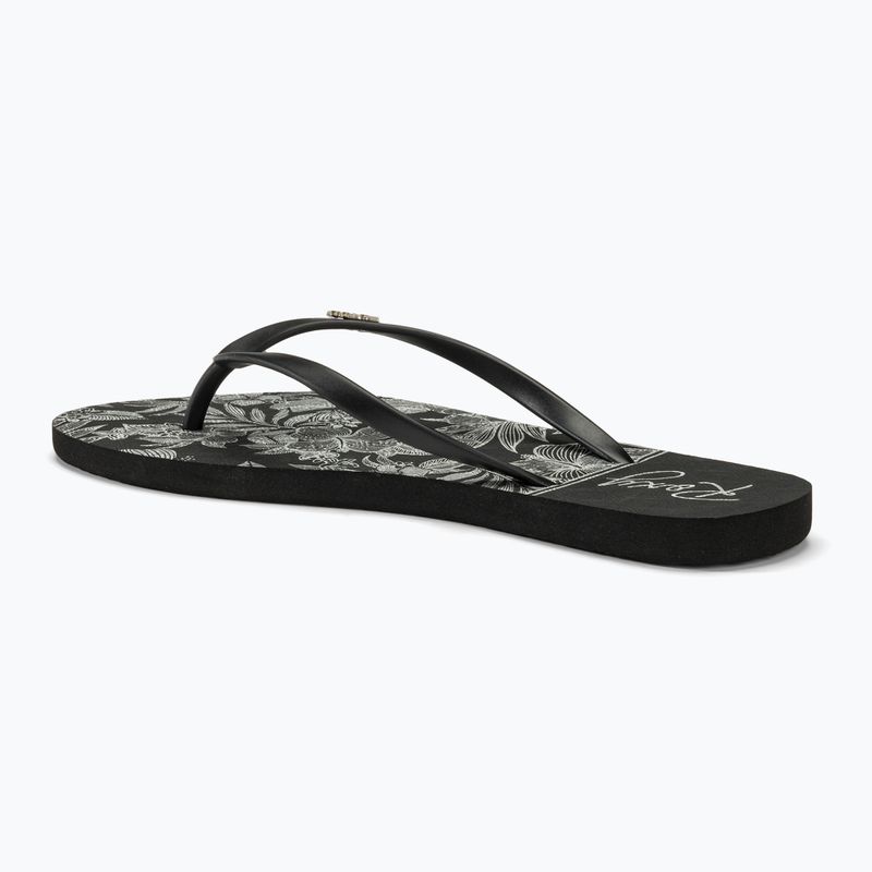 Női flip-flop papucs ROXY Viva Stamp II black/white 3