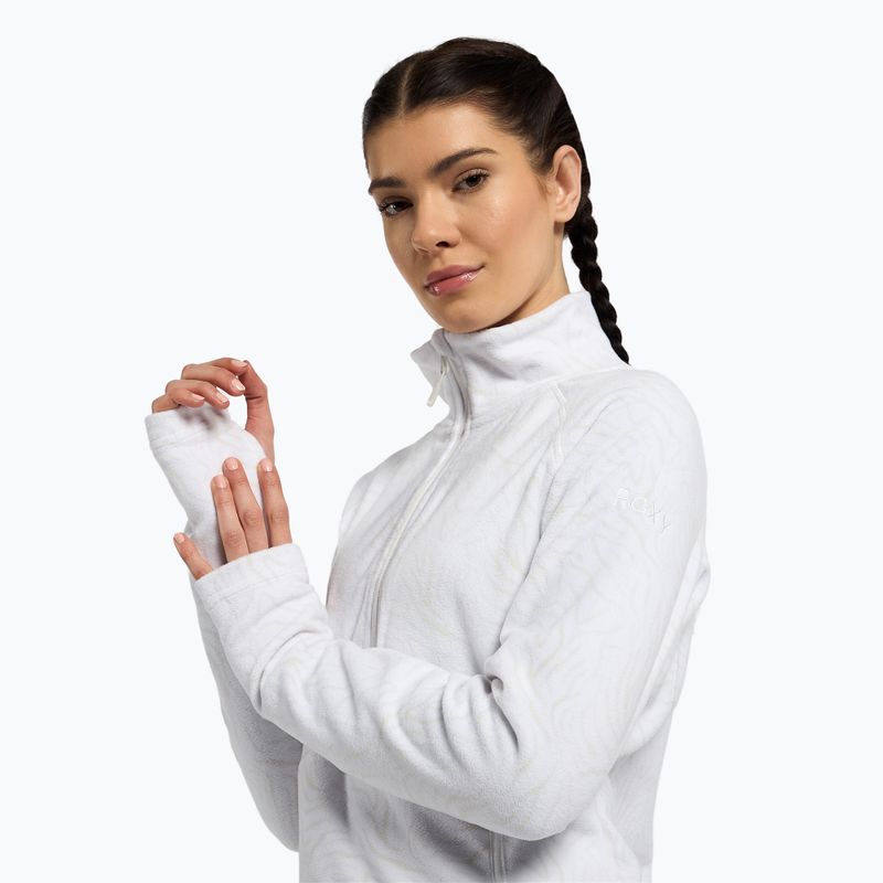 Női snowboard pulóver ROXY Cascade 2021 bright white zebra print 5