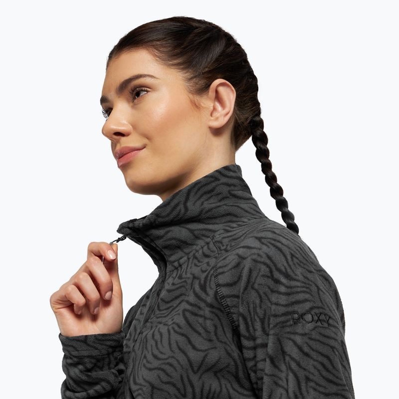 Női snowboard pulóver ROXY Cascade 2021 true black zebra print 5