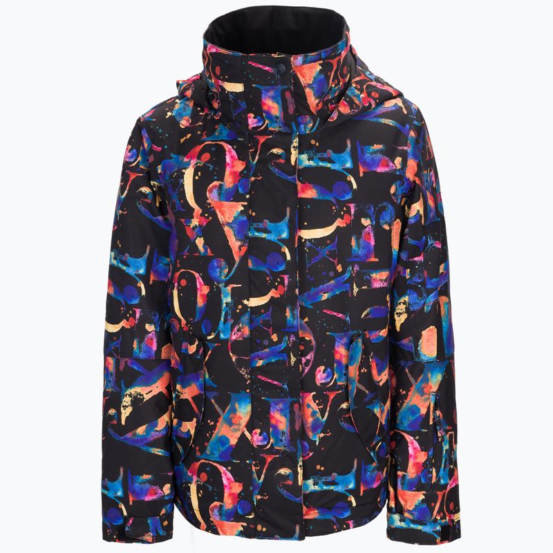 Gyermek snowboard kabát ROXY Jetty Girl 2021 true black magic carpet