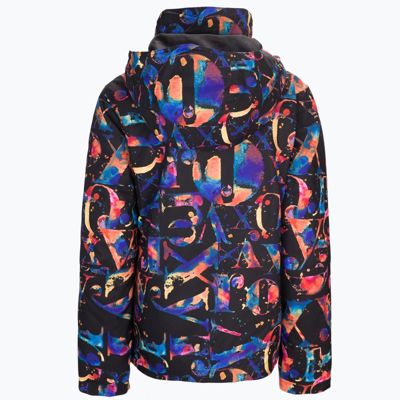Gyermek snowboard kabát ROXY Jetty Girl 2021 true black magic carpet 2