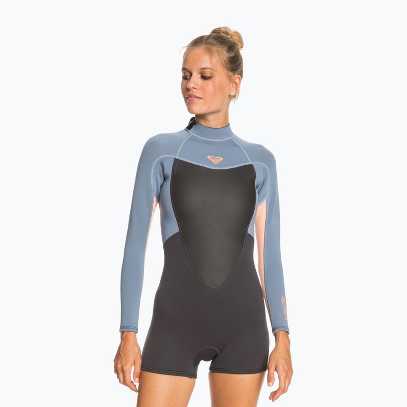 Női búvárruha ROXY 2/2 Prologue BZ LS SP FL 2021 cloud black/powderdgrey/sunglow