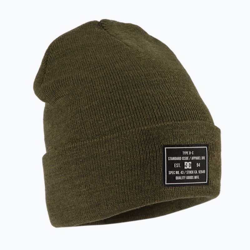 Férfi téli sapka DC Label olive night