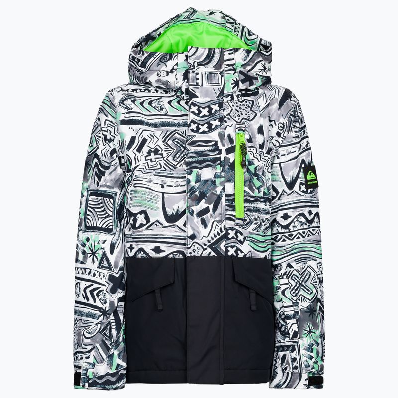 Gyermek snowboard dzseki Quiksilver Mission Printed Block fekete EQBTJ03147