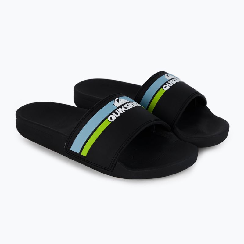 Gyermek flip-flopok Quiksilver Rivi Slide black/orange/blue 5