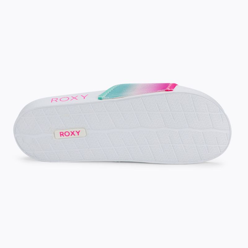 Gyermek flip-flopok ROXY Slippy Neo G 2021 white/crazy pink/turquoise 4