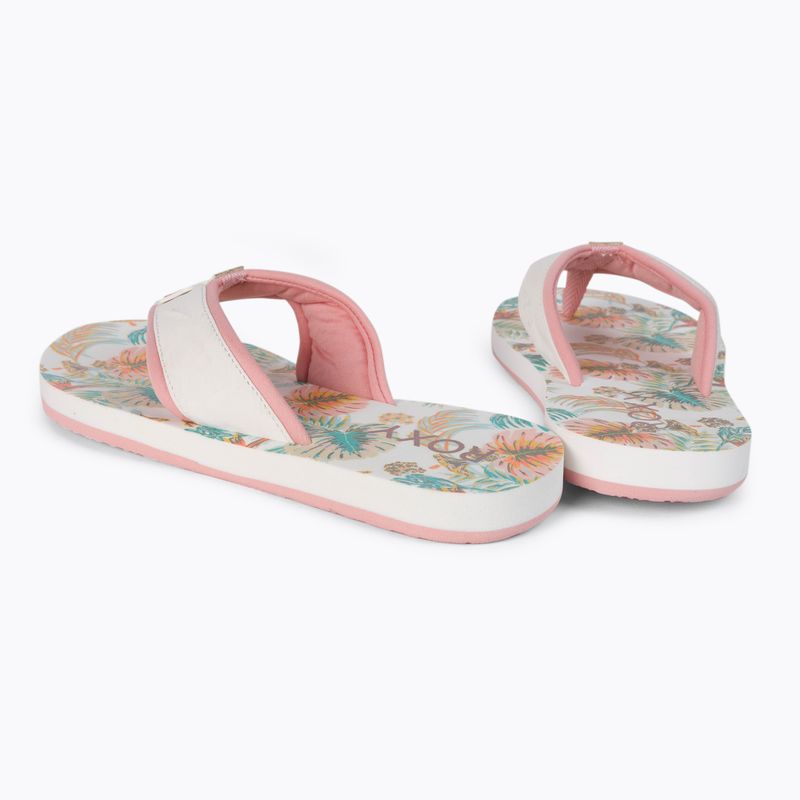 Női flip flopok ROXY Coastin Print 2021 white/pink 3