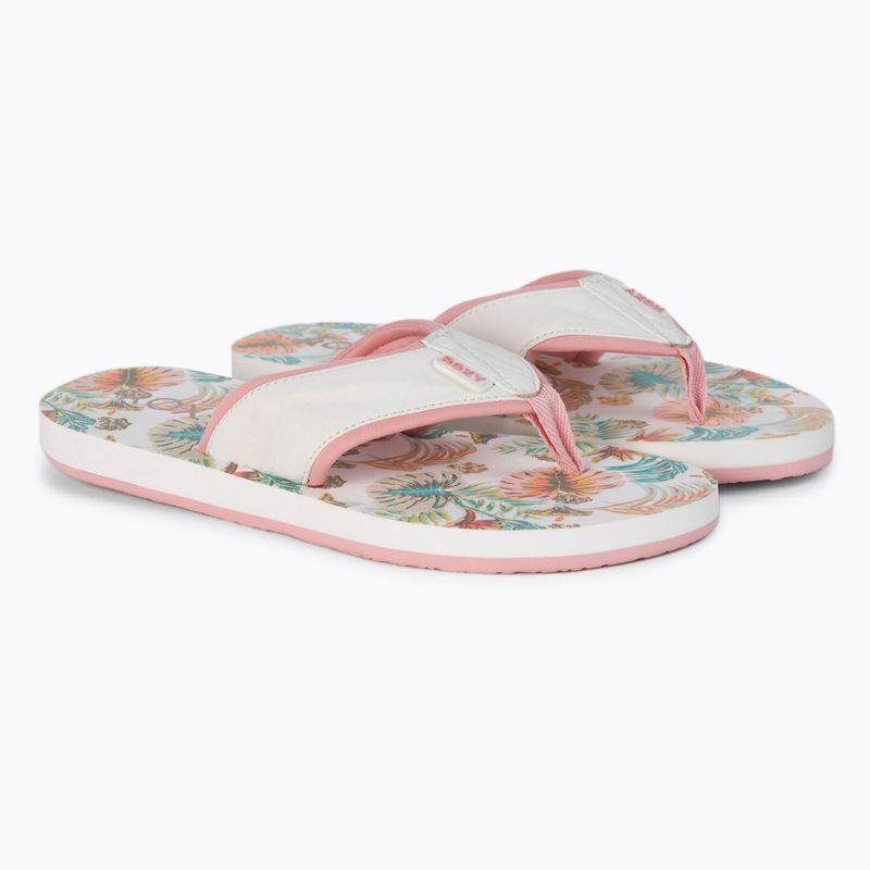 Női flip flopok ROXY Coastin Print 2021 white/pink 5