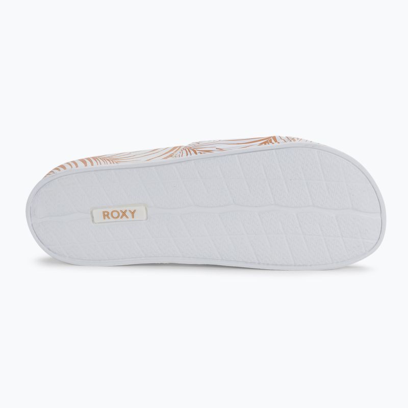Női flip-flopok ROXY Slippy Printed 2021 white/tan 4