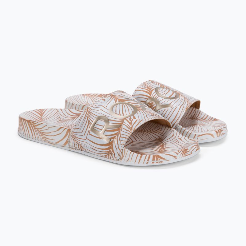 Női flip-flopok ROXY Slippy Printed 2021 white/tan 5