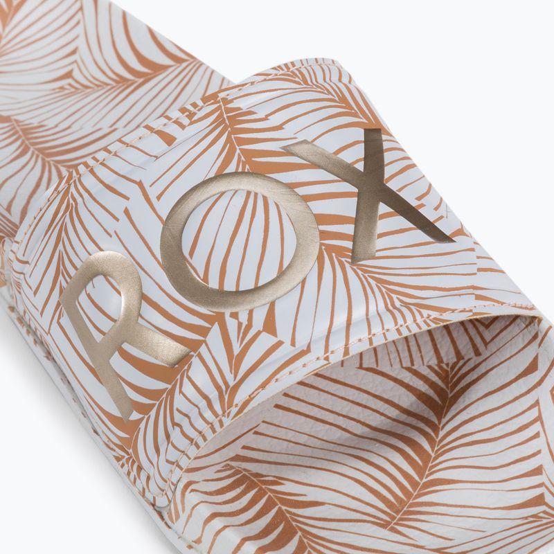 Női flip-flopok ROXY Slippy Printed 2021 white/tan 7