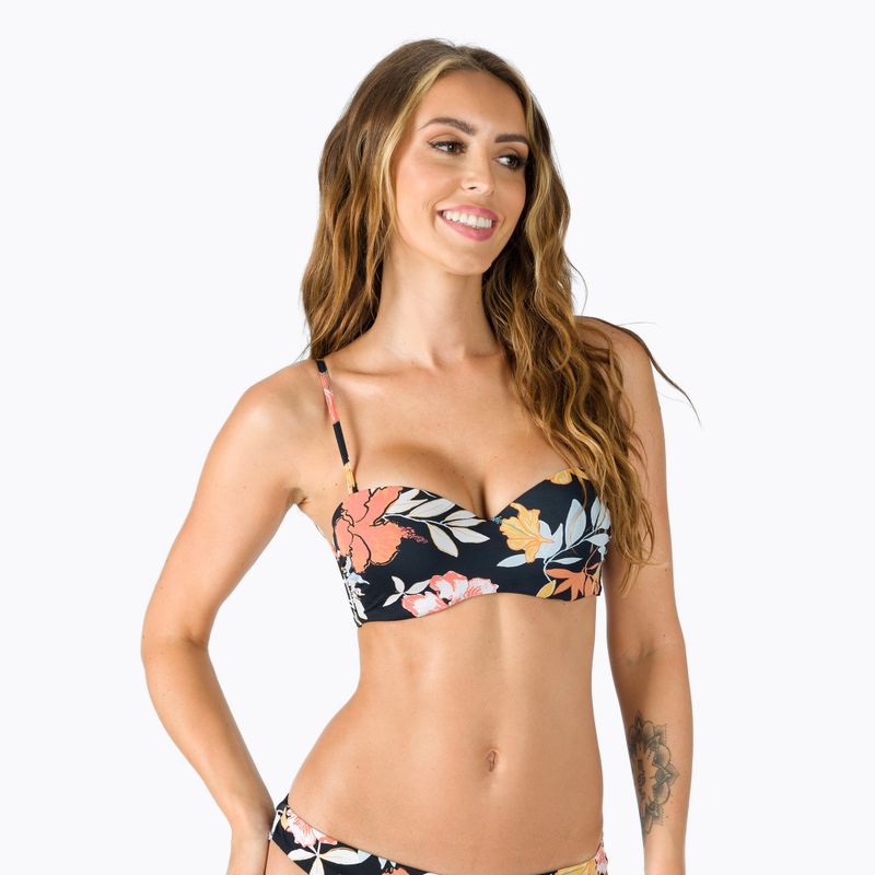 Fürdőruha felső ROXY Beach Classics Moulded Bandeau 2021 anthracite/island vibes