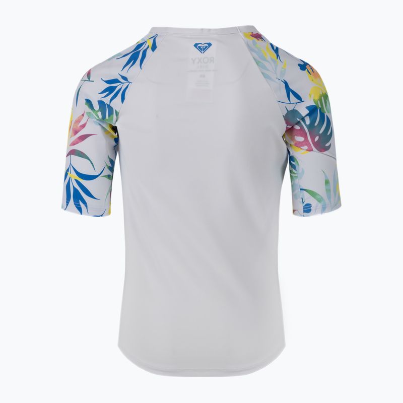 Gyermek úszó póló ROXY Printed 2021 bright white/surf trippin 2
