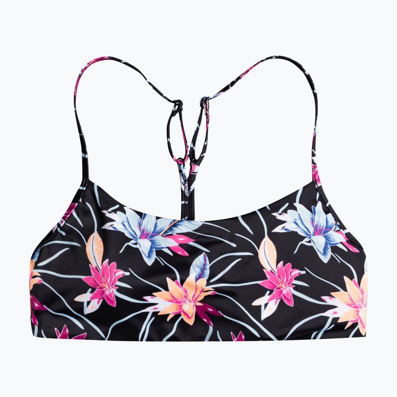 Fürdőruha felső ROXY Active Bralette 2021 anthracite/floral flow 5