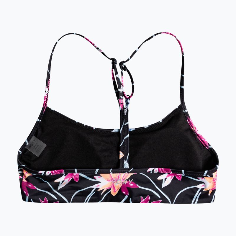 Fürdőruha felső ROXY Active Bralette 2021 anthracite/floral flow 6