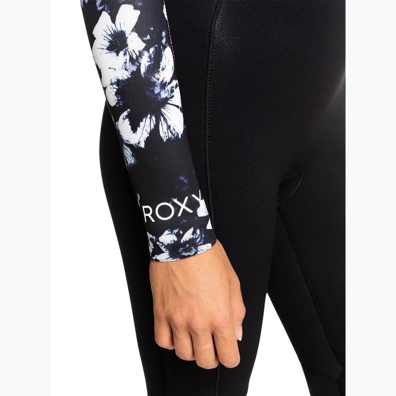 Női búvárruha ROXY 4/3 Elite XT St Printed FZ GBS 2021 true black/black flowers 7