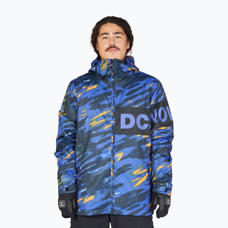 Férfi snowboard kabát DC Propaganda angled tie dye royal blue