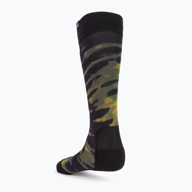 Férfi snowboard zokni DC Sanctioned angled tie dye ivy green 2