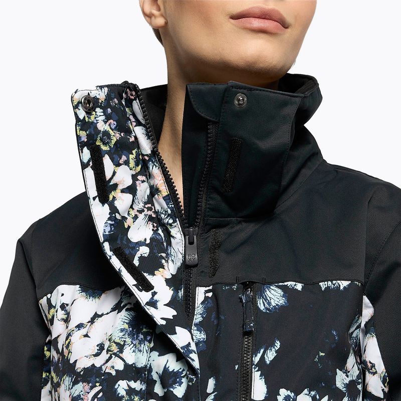 Női snowboard kabát ROXY Jetty Block 2021 true black black flowers 11
