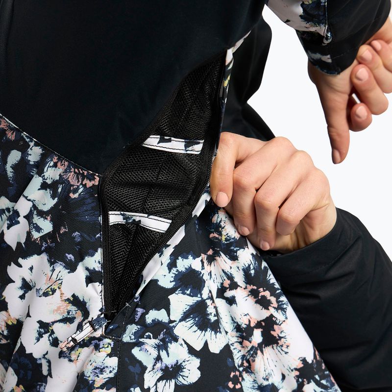 Női snowboard kabát ROXY Jetty Block 2021 true black black flowers 9