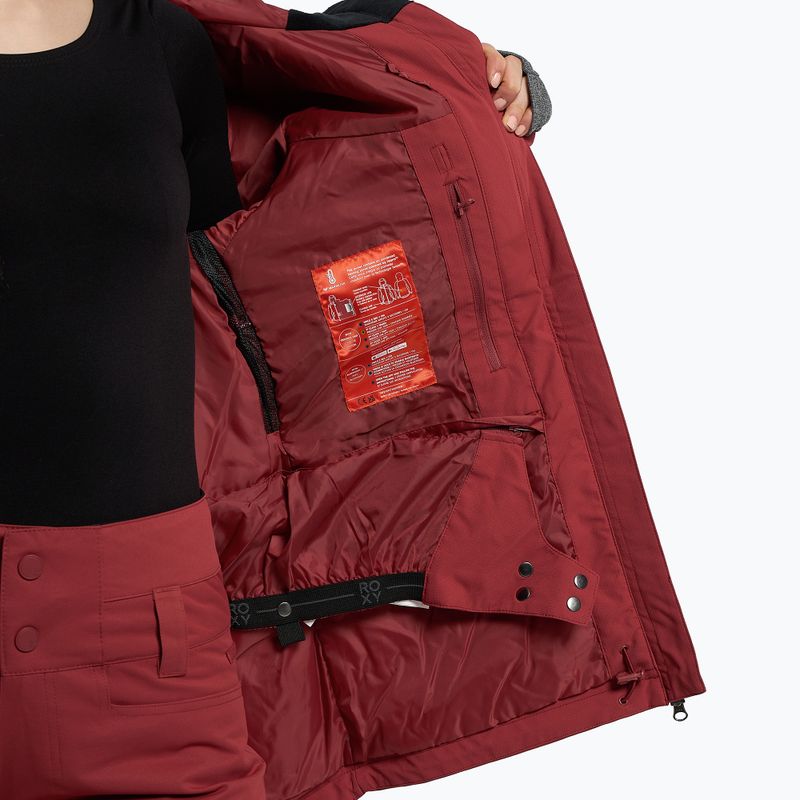 Női snowboard kabát ROXY Stated Warmlink 2021 brick red 10