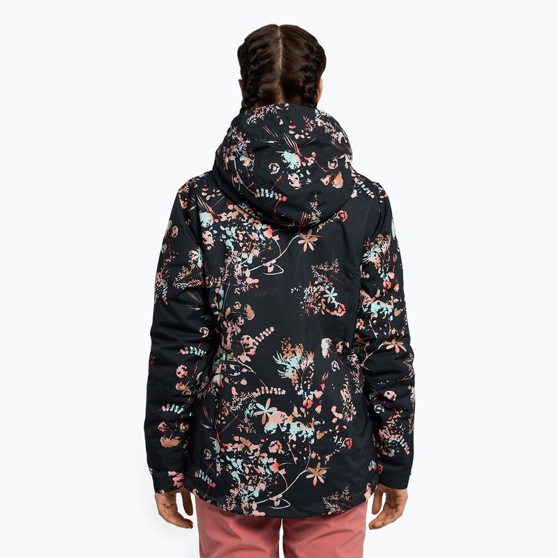 Női snowboard kabát ROXY Jetty 2021 true black tropical cyanotype 4