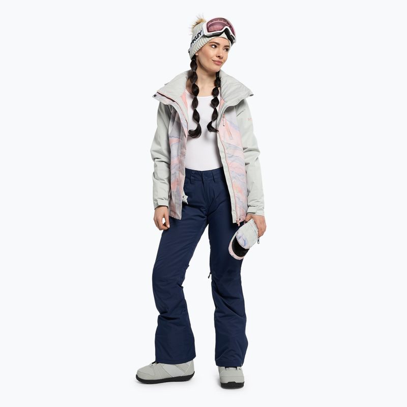 Női snowboard kabát ROXY Jetty Block 2021 gray violet marble 2