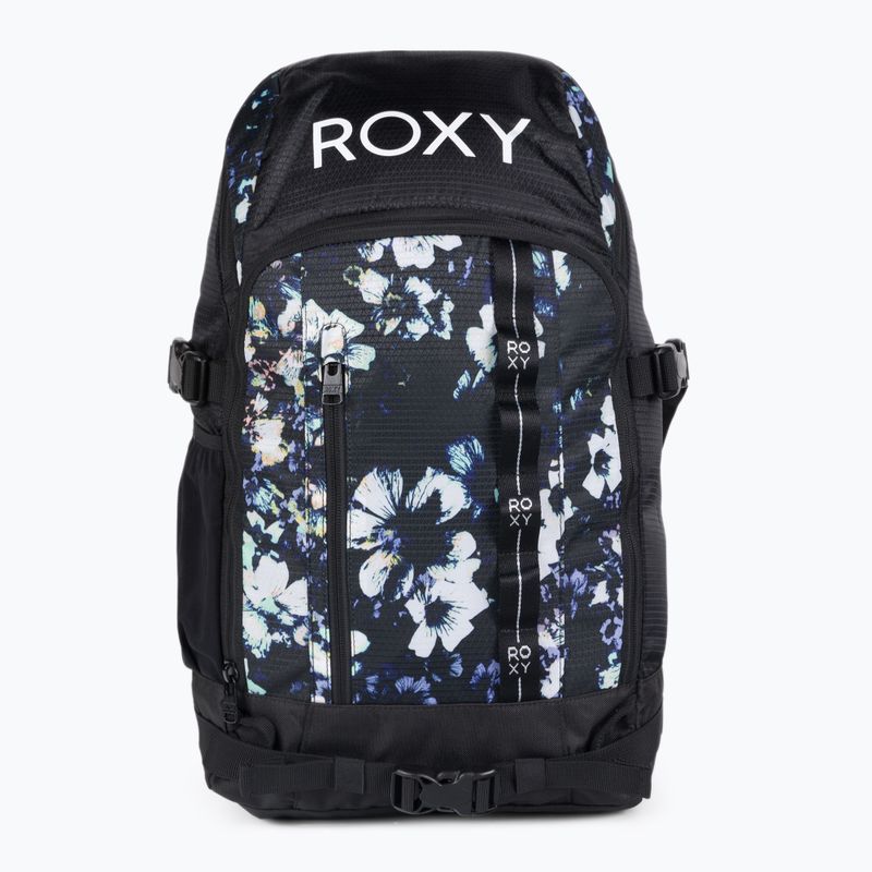 Női snowboard hátizsák ROXY Tribute 2021 true black black flowers