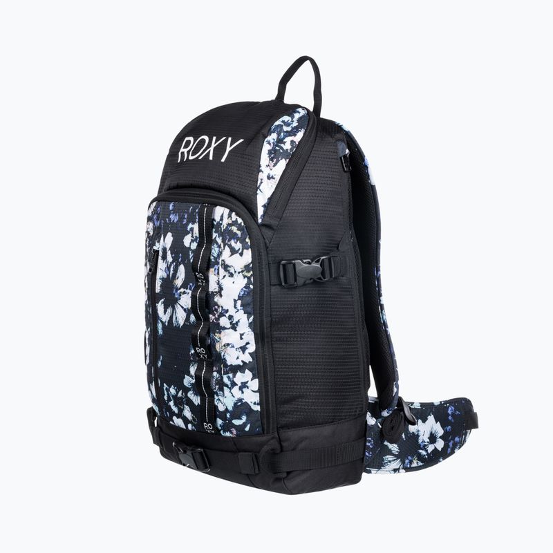 Női snowboard hátizsák ROXY Tribute 2021 true black black flowers 7